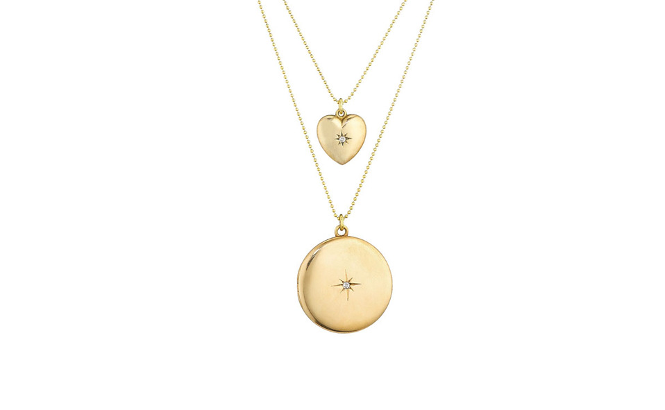 Dije de corazón de 18 quilates con diamante tipo starbust de Renee Lewis 213,840 MXN
