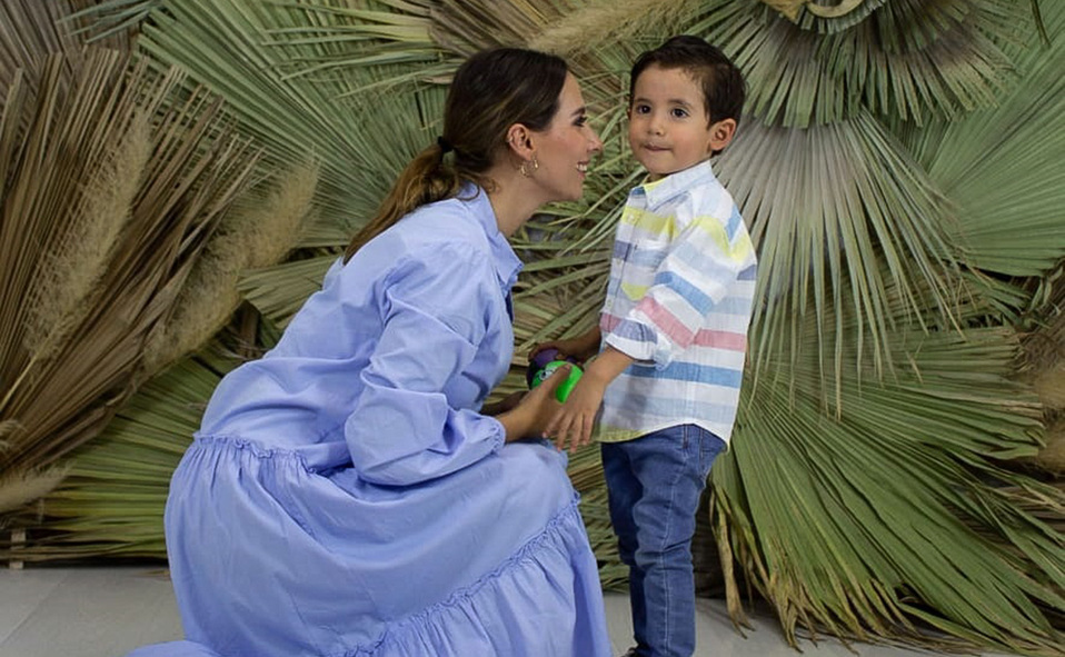 Cindy Torres y su pequeño hijo Federico. Foto: Cindy Torres