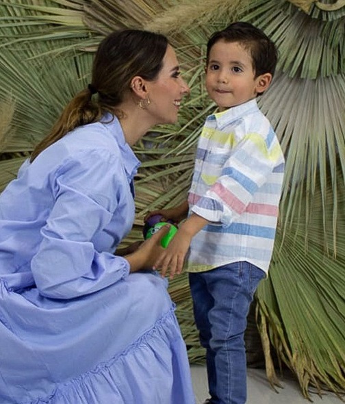 Cindy Torres y su pequeño hijo Federico. Foto: Cindy Torres