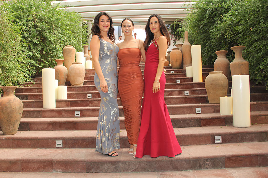 Magdalena Poli,  Mariel López y René Escalante