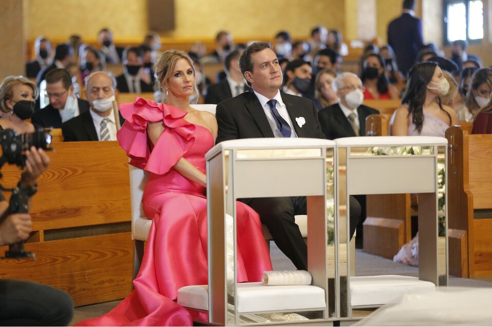 Jacqueline Font de Sagaón y Jorge Sagaón, papás de los novios.