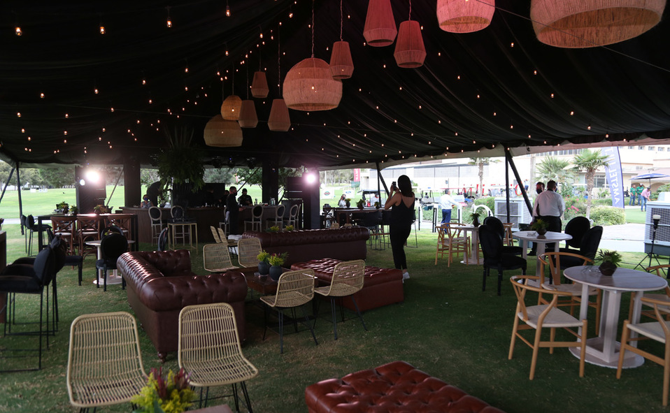 La decoración fue tipo vintage campestre