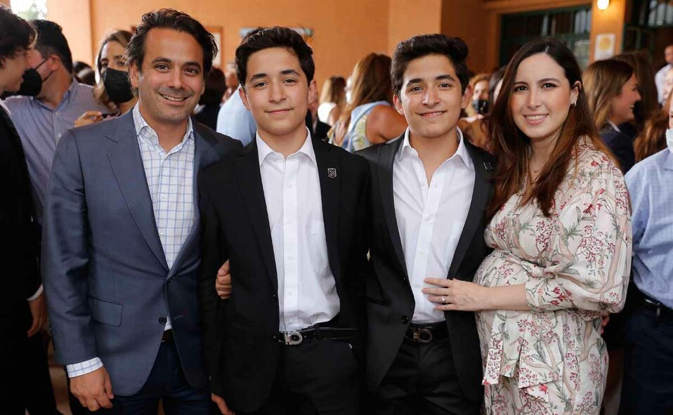 Jorge Vergara, Marcelo Vergara, Eugenio Vergara y Lorena Rocher de Vergara / Fotos: Daniel Saldívar