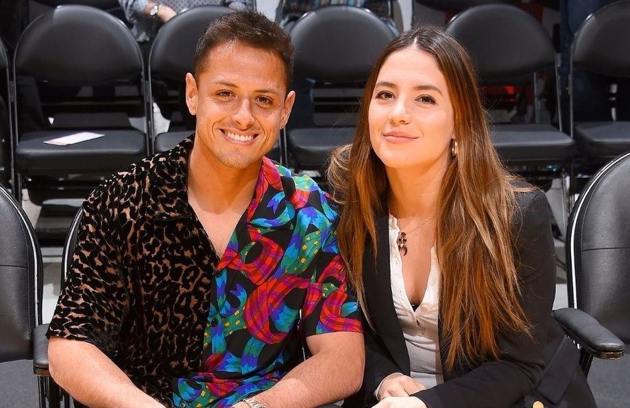 'Chicharito' Hernández y Sarah Kohan. Foto: Getty