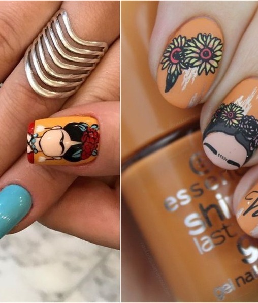 Frida Kahlo: Diseños de uña inspirados en la pintora mexicana (Foto: Instagram)