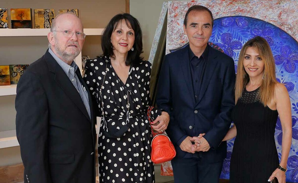 Guillermo Wise, Adriana Bañuelos de Wise, Bernardo García y Martha Carolina Torres / Fotos: Daniel Saldívar