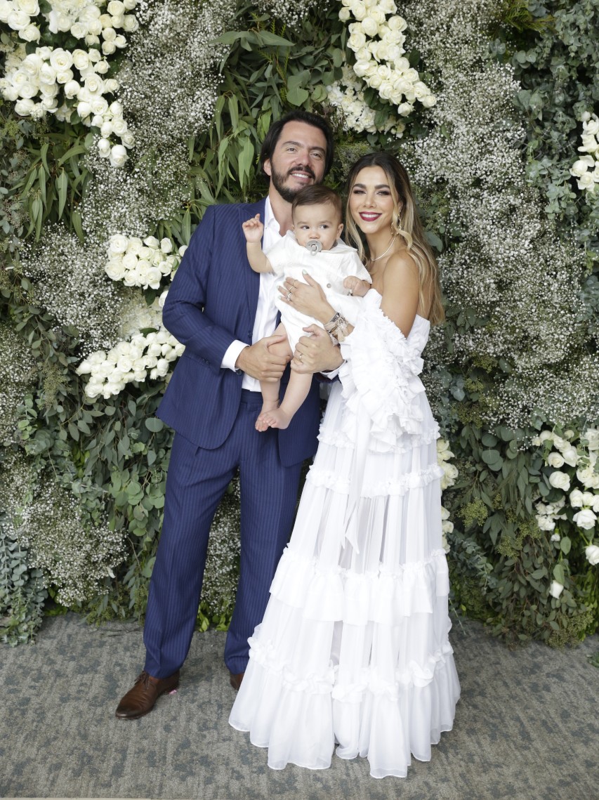 Leonel y sus papás, Miguel Tame y Connie Dávalos de Tame.