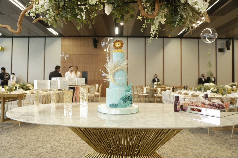 El pastel fue creación de Carlos Moreno Cake Design.