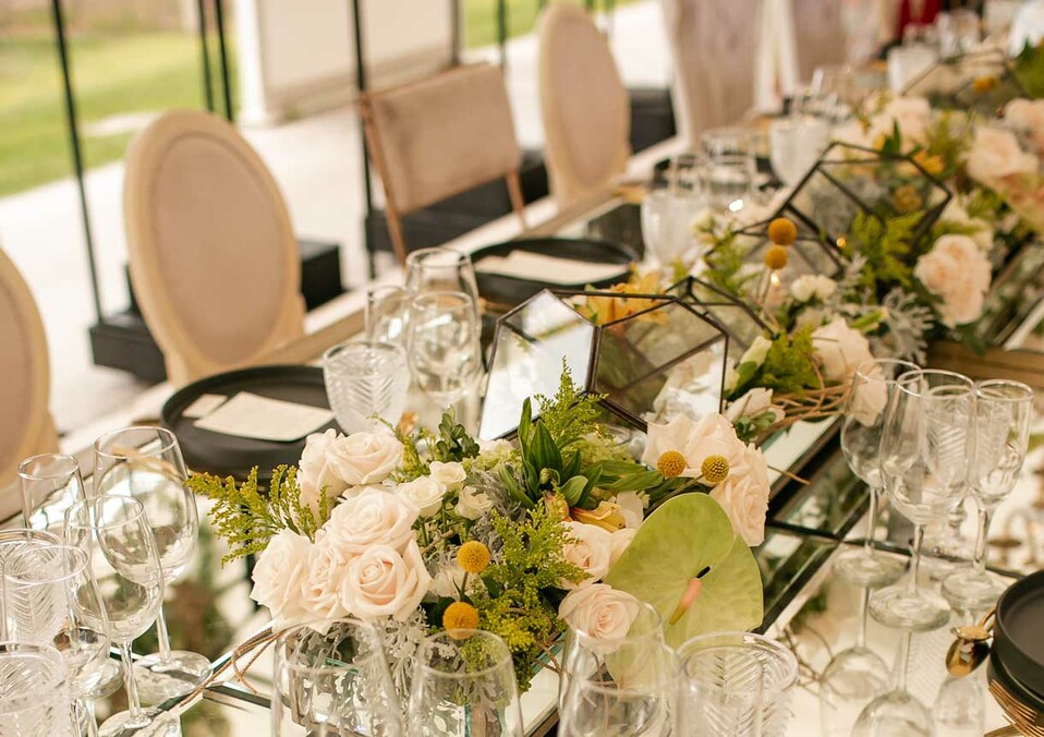 Decoración de la boda