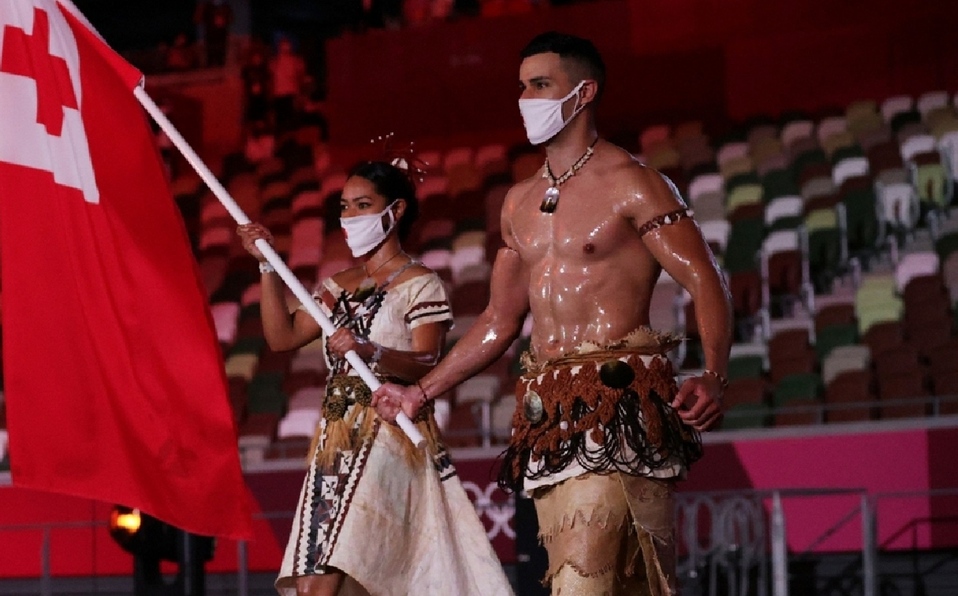 Pita Taufatofua en Tokio 2020. Quién es y por qué estaba vestido así. (Foto: Instagram).