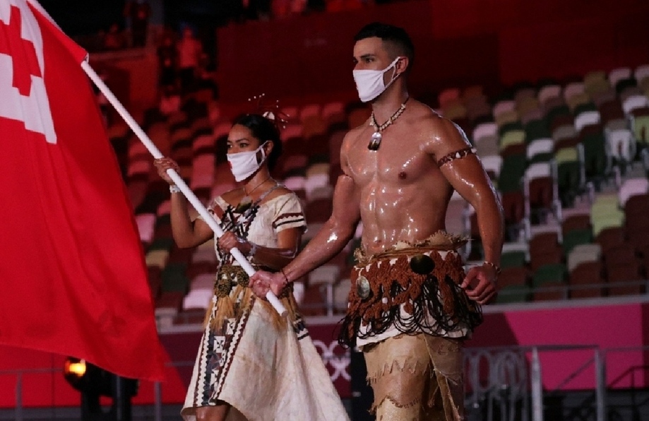 Pita Taufatofua en Tokio 2020. Quién es y por qué estaba vestido así. (Foto: Instagram).