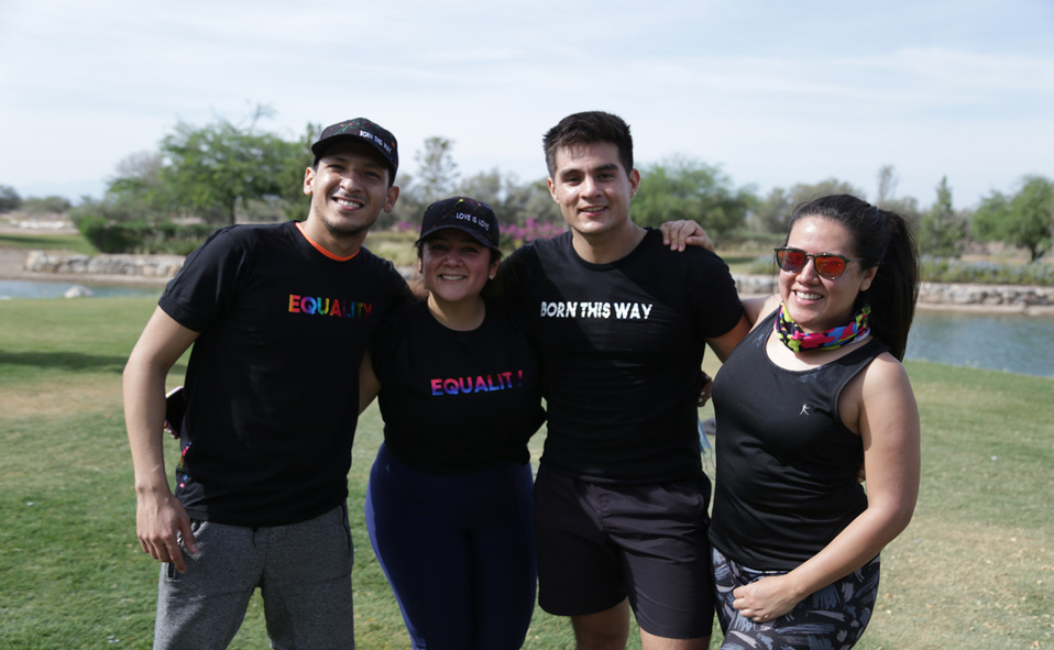 Mario, Bibiana, Luis y Mariana