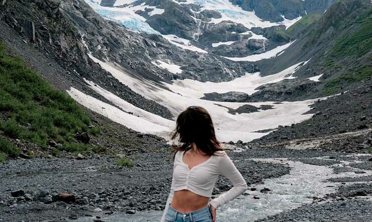 Anna Paula Guerra en Byron Glacier, Alaska / Fotos: Cortesía