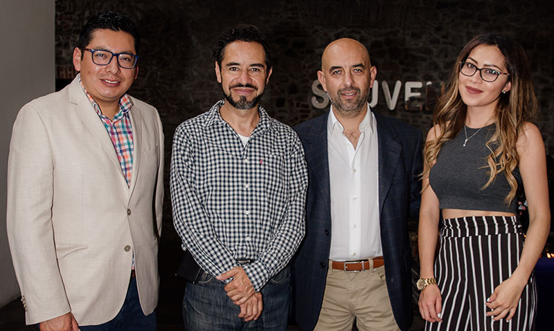 Moisés Morales, Javier Zamora, David Guerrero y Rosario Saldaña