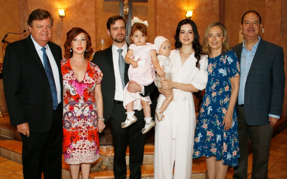 Werner Husemann, María Eugenia Parás,Werner Husseman, Bastina Husemann, Ana Sofía Guerra Sofía Husemann, Carmen Cantú de Guerra y David Guerra.  FOTO: