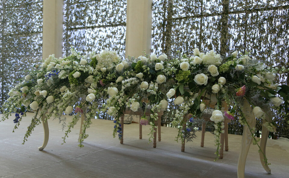 No faltaron las bellas flores blancas