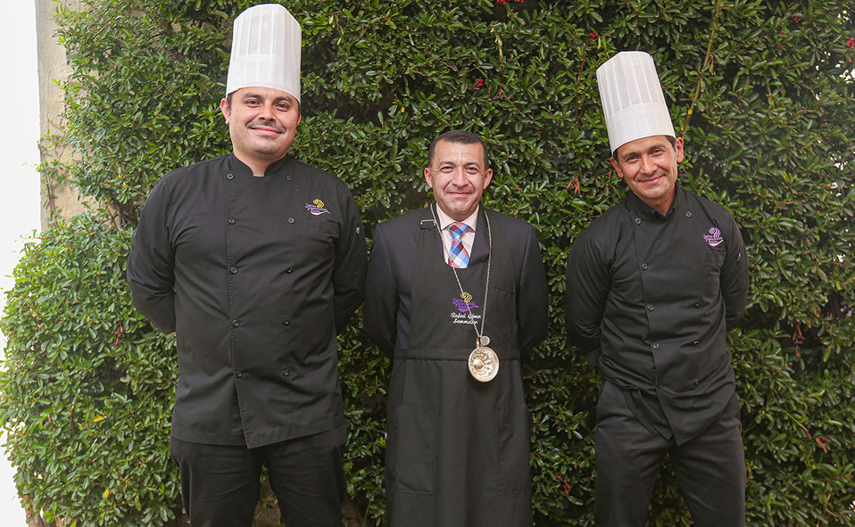 CHEF MARTÍN SEGURA, SOMMELIER RAFAEL GÓMEZ Y CHEF ALFONSO RIVERA