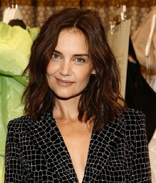Katie Holmes: vestido de la Semana de la Moda en Nueva York. (Foto: Instagram).