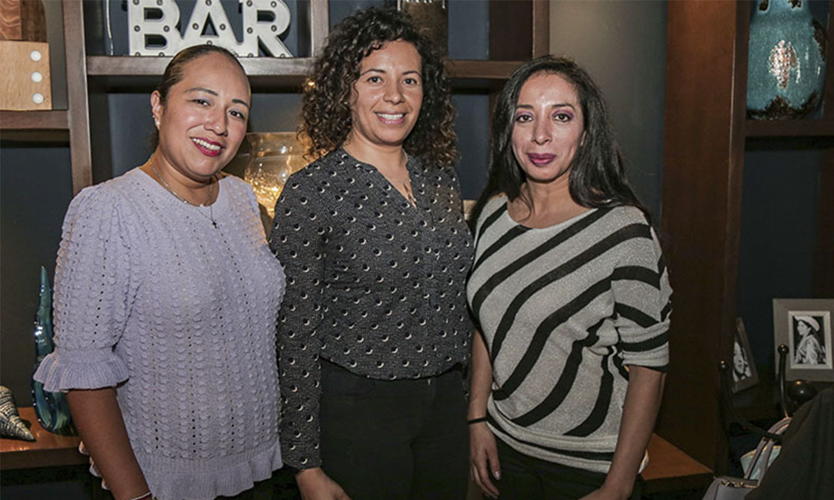 Moraly Fuentes, Eva Gómez y Olga Escobedo