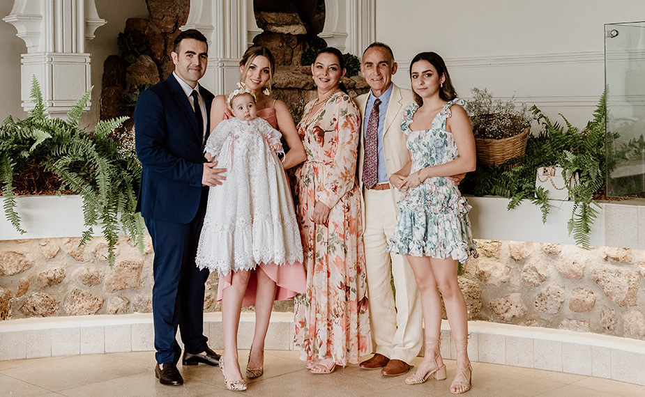 Francisco Durán, Marlene Orozco, Camila Durán, Ma. Elena Álvarez de Orozco, Marcos Orozco y Mariane Orozco. Foto Cortesía