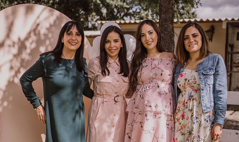 Patricia López, Aida López, Paty Gómez y Lorena López