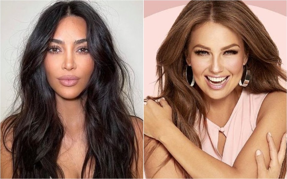 Thalía se compara con Kim Kardashian por llevar el mismo look (Foto: Instagram)