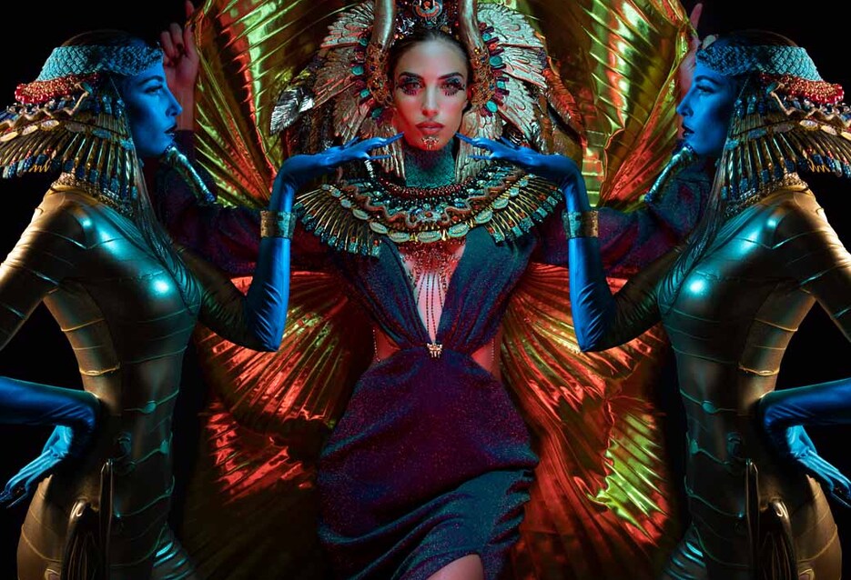 Alethia Sada reinterpretó a la mítica Cleopatra en nuestro especial de Halloween. FOTO: ABO PALOMO
