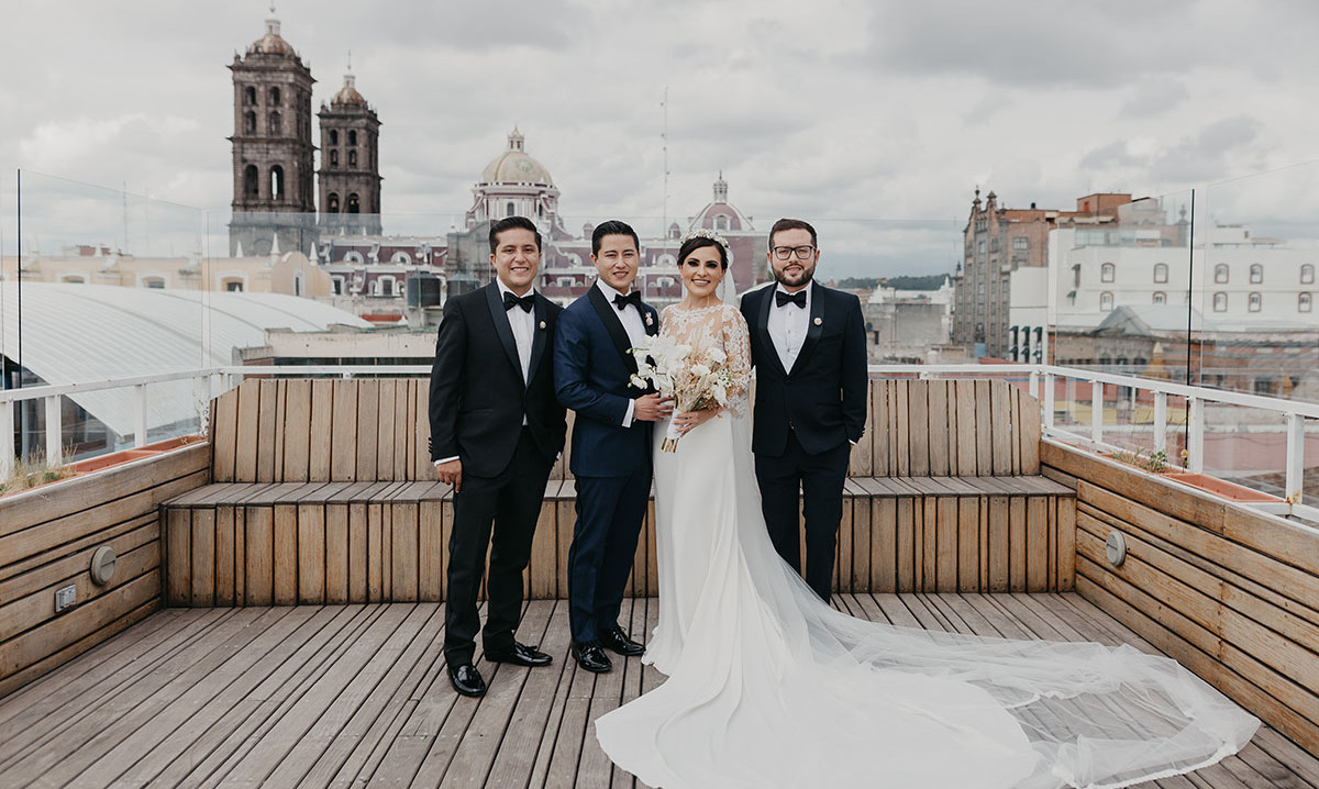 Alfredo Figueroa, David Figueroa, Coral Durand y Daniel Figueroa