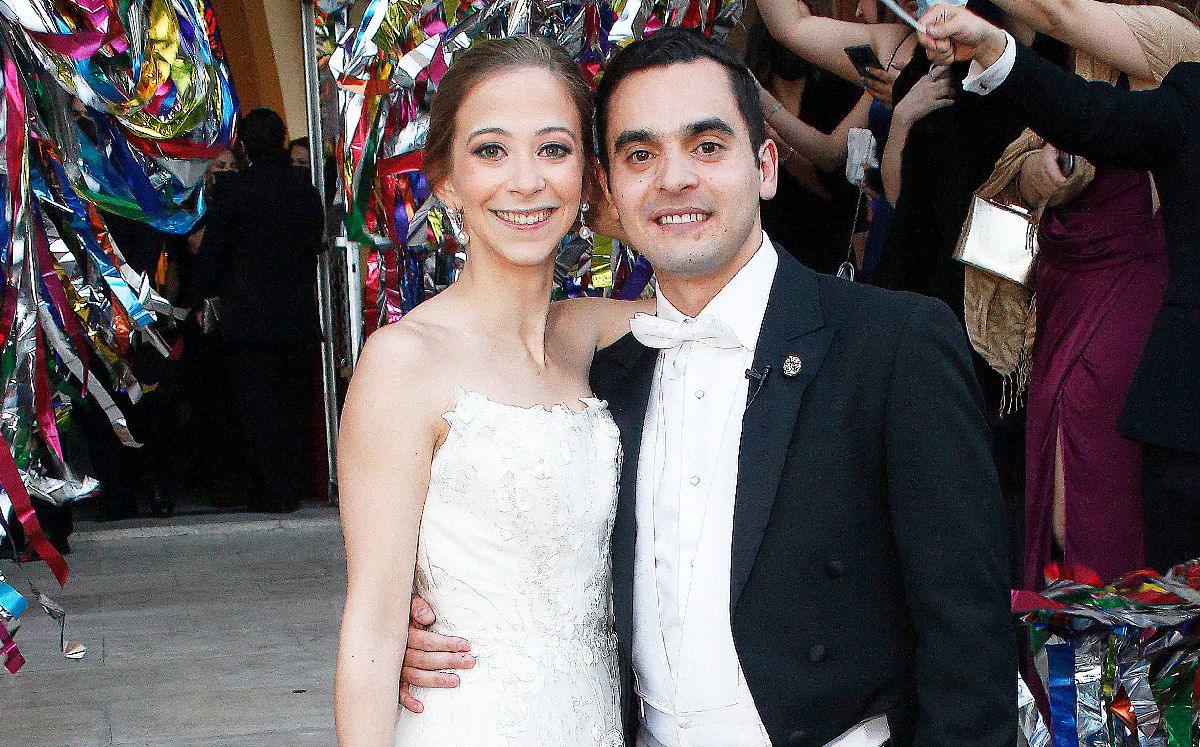 La feliz pareja al terminar la ceremonia / Foto: Antonio Mireles