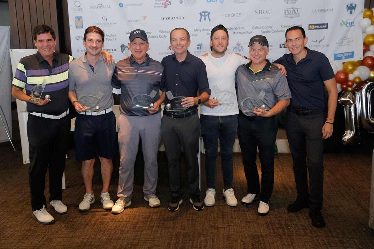 Eugenio Garza, Miguel Garza, Jesús Tafich, beto Assad, Jerry Tafich, Franky Moncayo y Daniel Assad