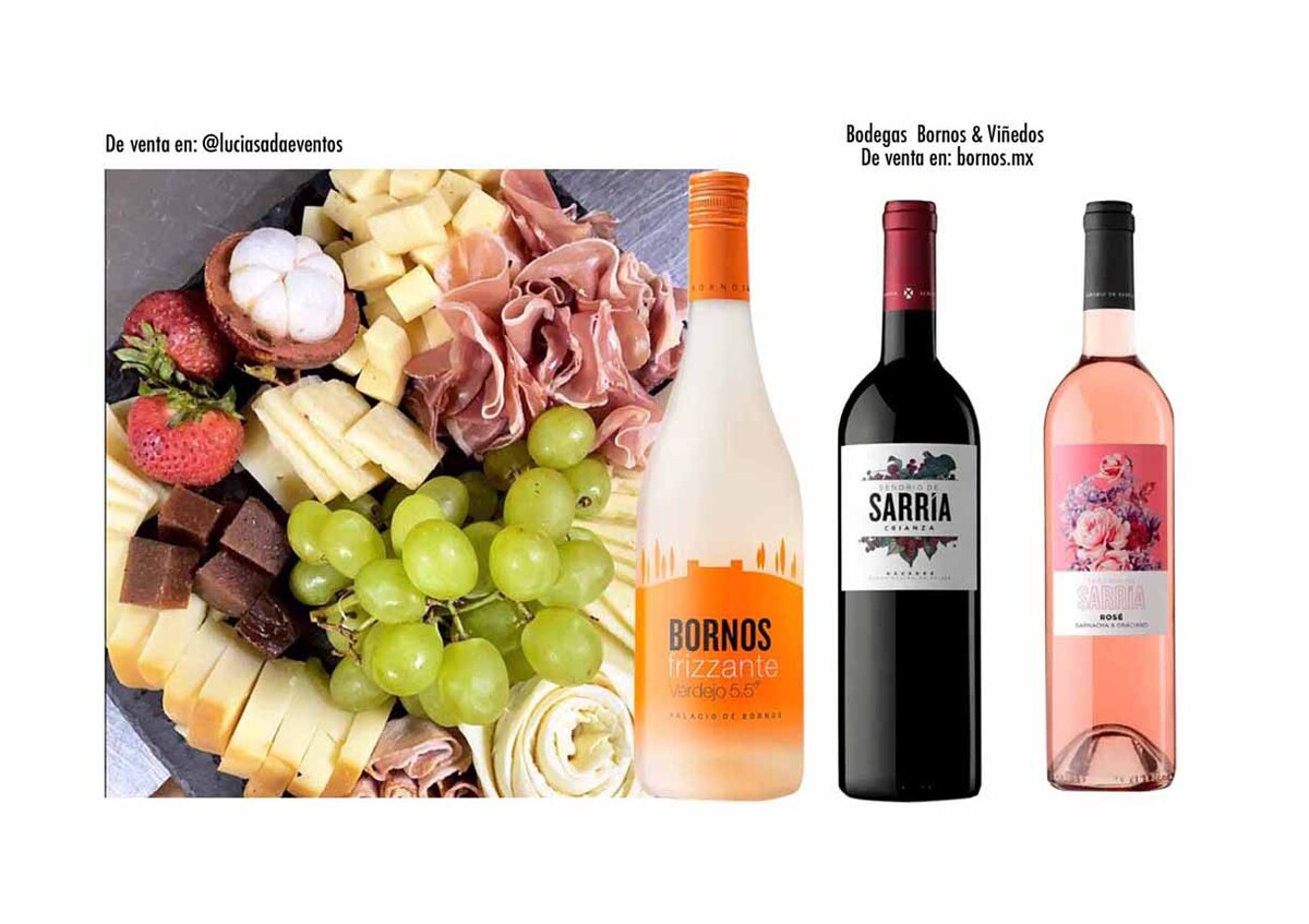 Tabla de quesos  y charcutería @luciasadaeventos, Bodegas Bornos & Viñedos