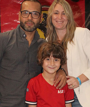 Joel Meza González, Laura Fishman Goldberg y Alex Meza Fishman