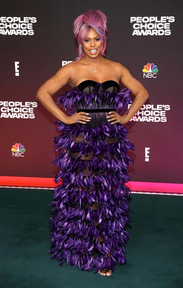 Laverne Cox con Collar de joyería fina Jean-Louis Sabaji & Ray Griffiths