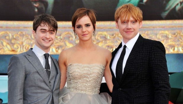 Daniel Radcliffe, Rupert Grint y Emma Watson (Foto: Getty)