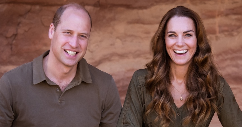 Príncipe William y Kate Middleton comparten sus retratos navideños como reyes (Foto: Getty Images)