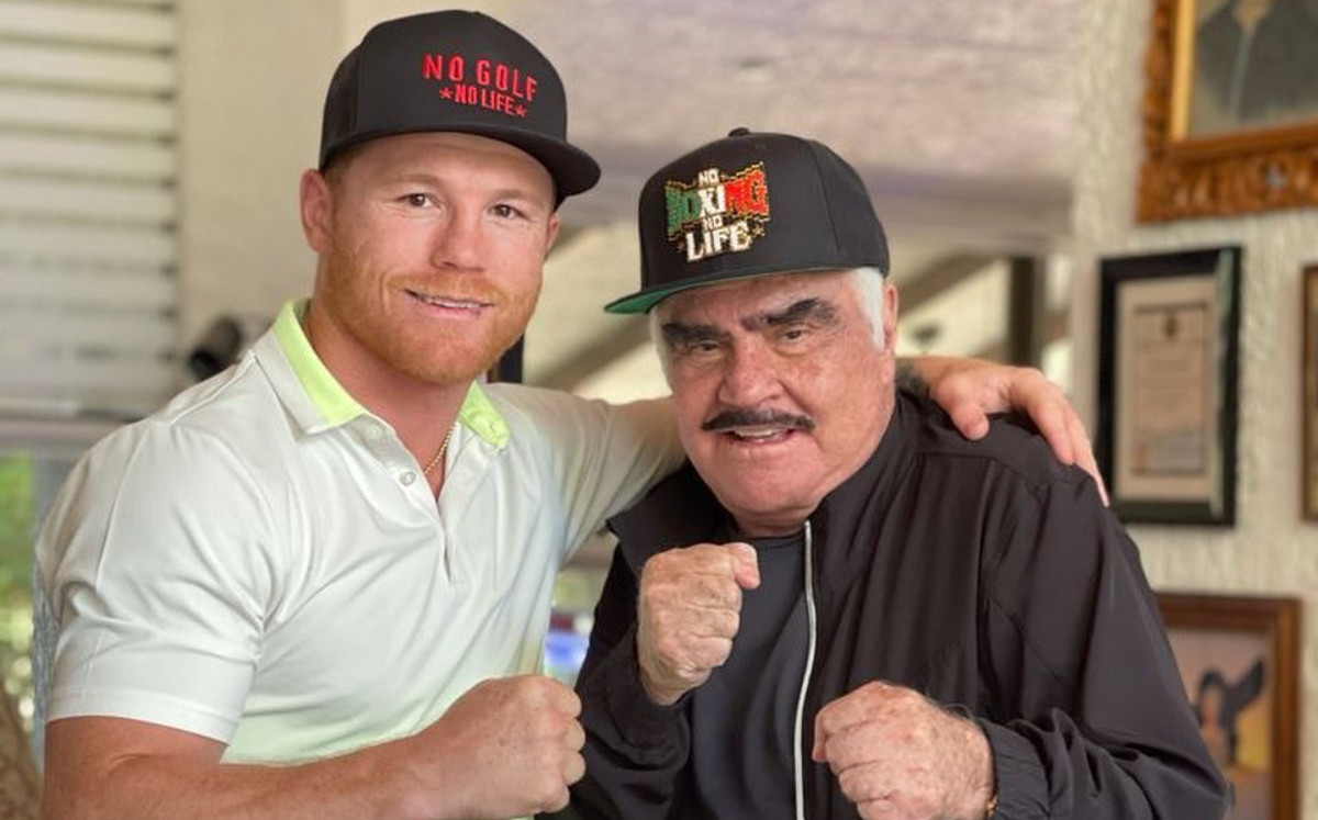 Vicente Fernández y el Canelo Álvarez. (Foto: Instagram).