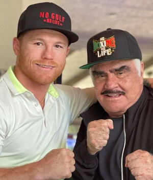 Vicente Fernández y el Canelo Álvarez. (Foto: Instagram).