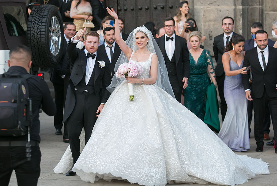 Saúl Álvarez y Fernanda Gómez