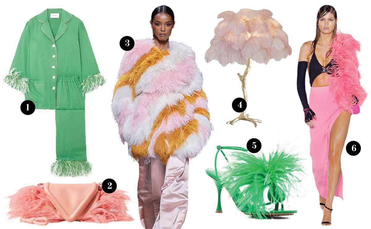 1. Sleeper - pijama  | 2. Bottega Veneta - clutch | 3. Fendi - abrigo | 4. Aynhoe Park - lámpara | 5. Bottega Veneta - zapatos | 6. David Koma - conju