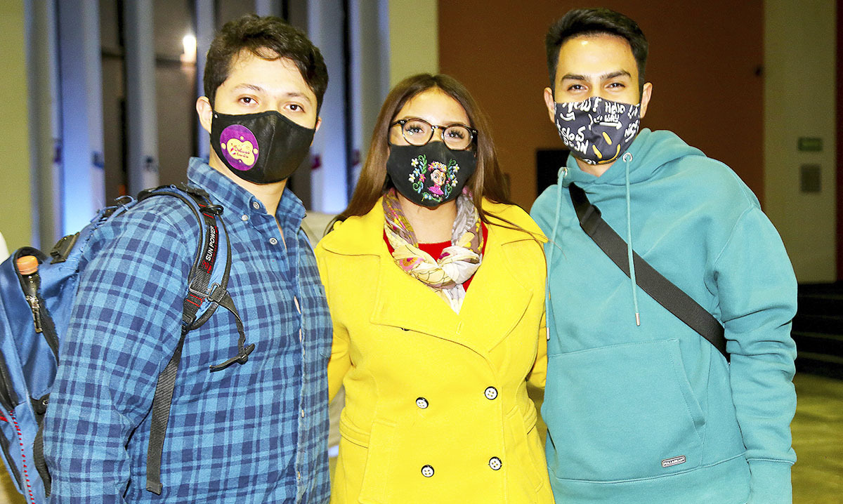 Derek Méndez, Maythe Gómez y Javier Martínez