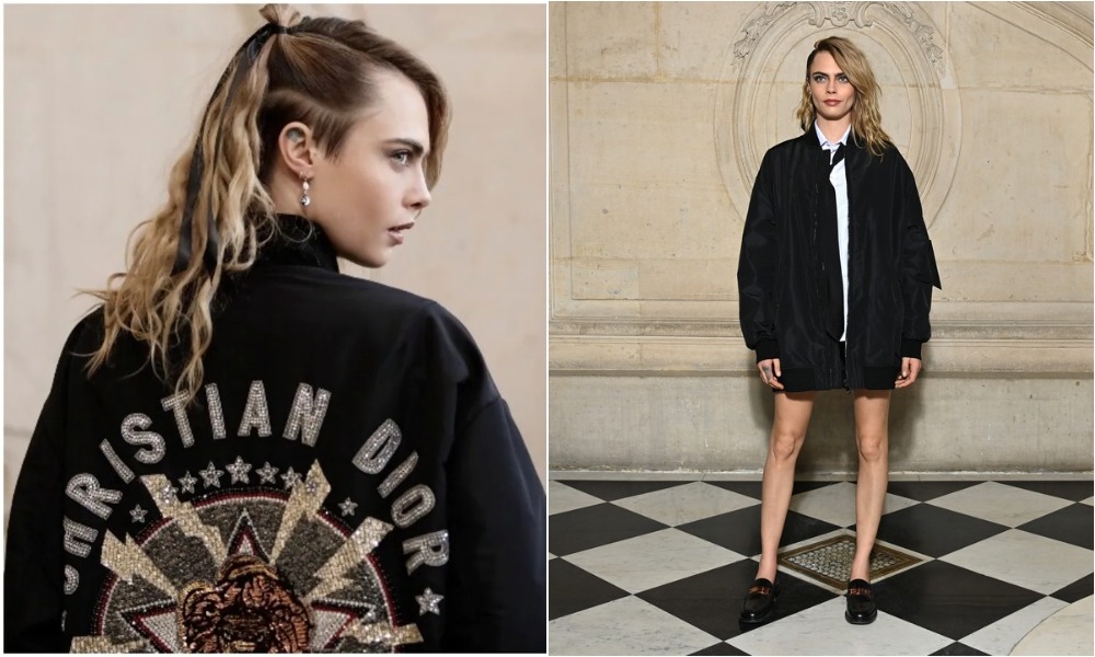Cara Delevigne en el desfile de Dior Couture