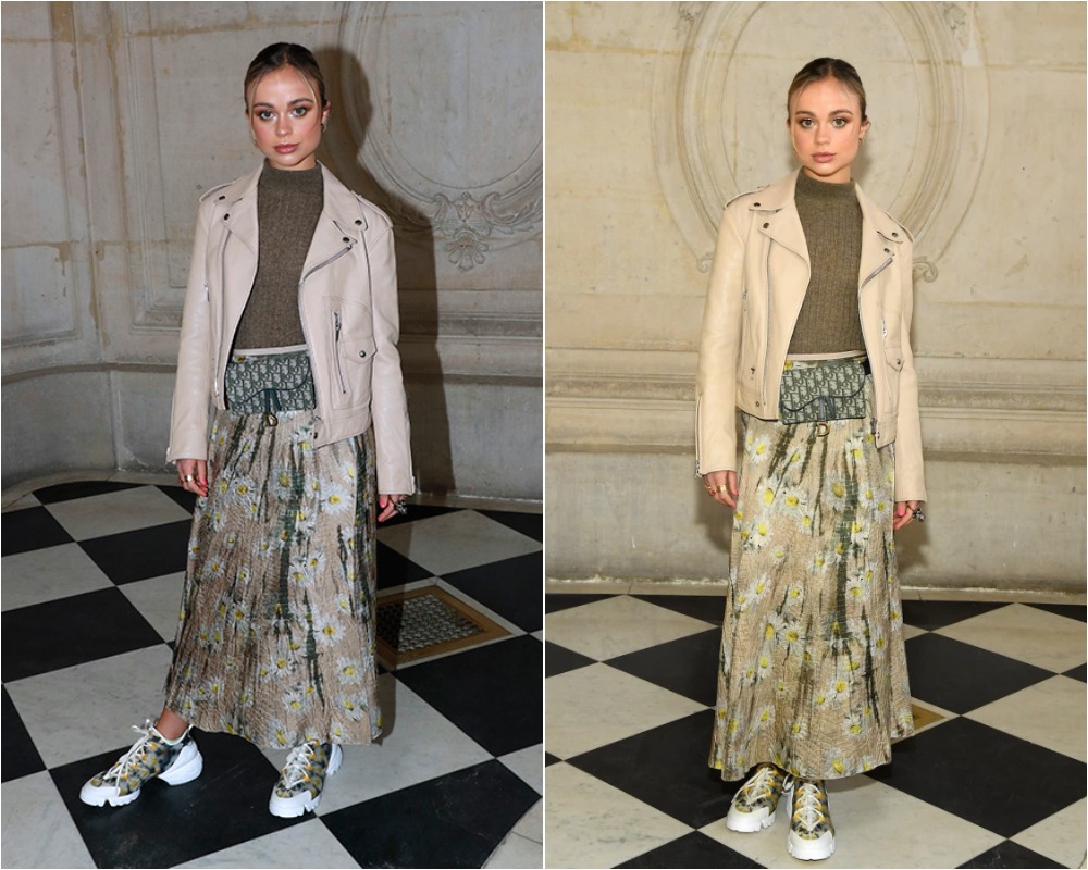Lady Amelia Windsor en el desfile de Dior Couture