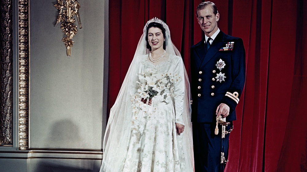 Se casó en 1947 con un elegante vestido de novia diseñado por Norman Hartnel