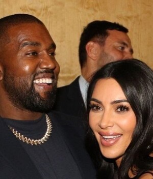 Kanye West y Kim Kardashian. (Foto: Instagram).
