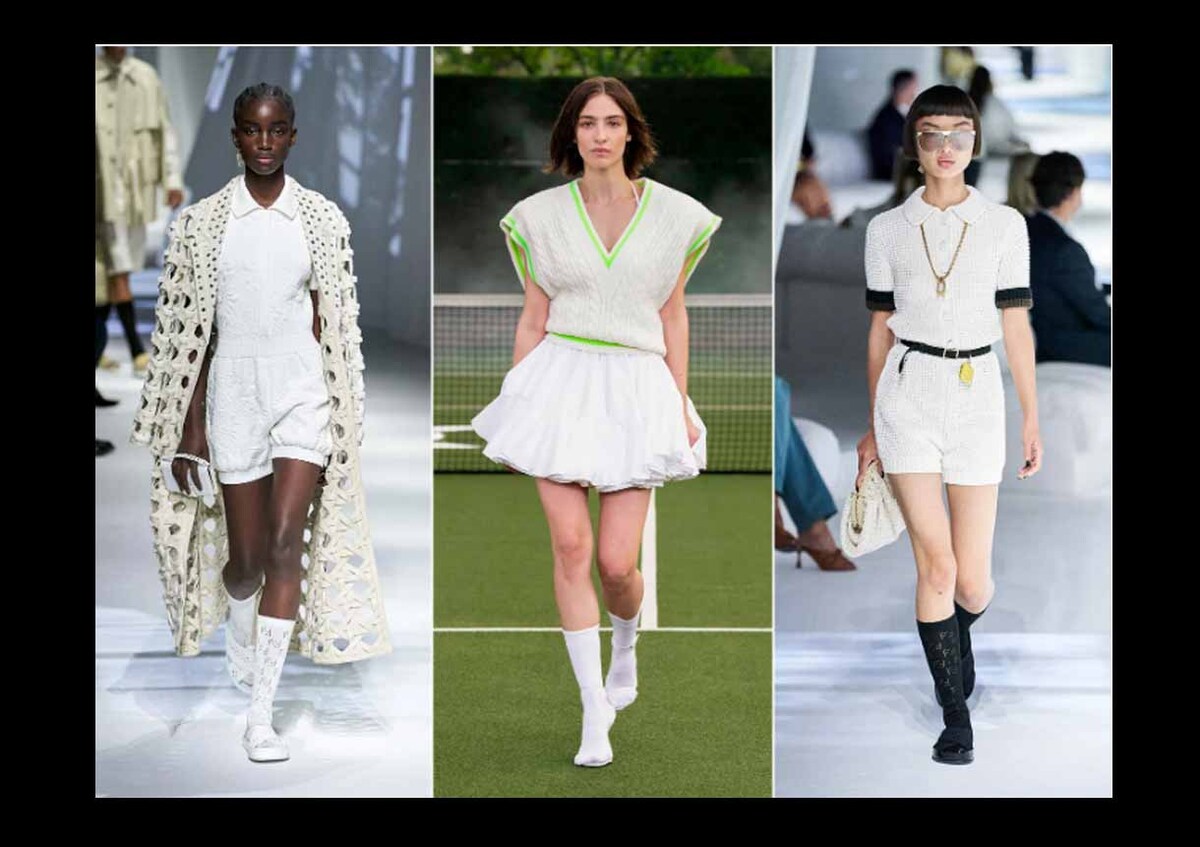 Luce súper clean apostándole a un look monocromático tomando como base el color blanco. Así como lo lees, falda, shorts, blusas, chalecos, calcetines,
