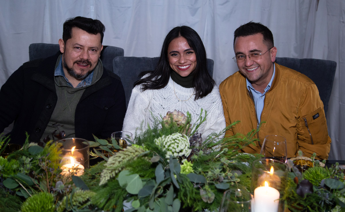 Óscar, Andrea y Christian