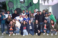 Amigos y sus parejas disfrutaron del super bowl