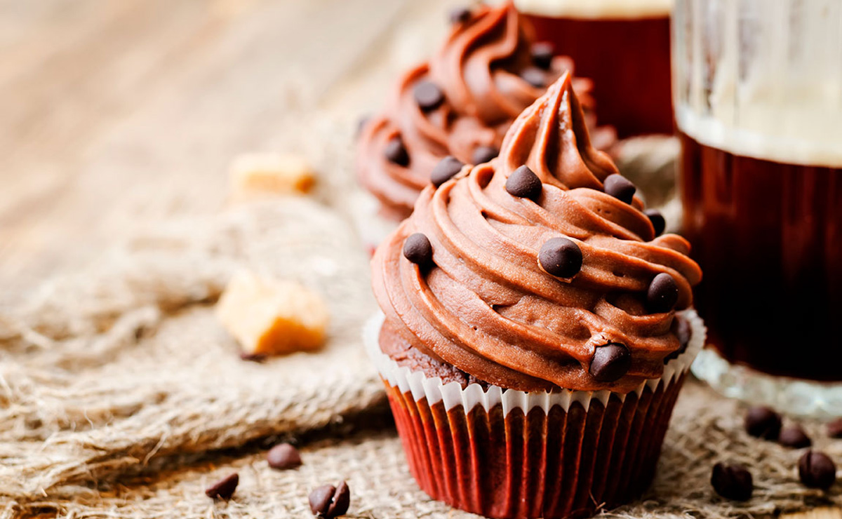 cupcakes de chocolate