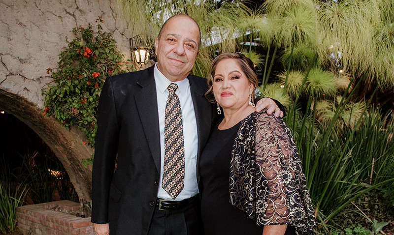 Papás del novio. Guillermo Aarun y Blanca de Aarun