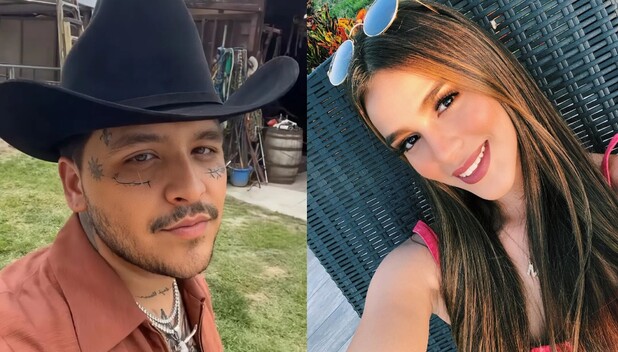 Christian Nodal y Mariana García son captados tomados de la mano en concierto.